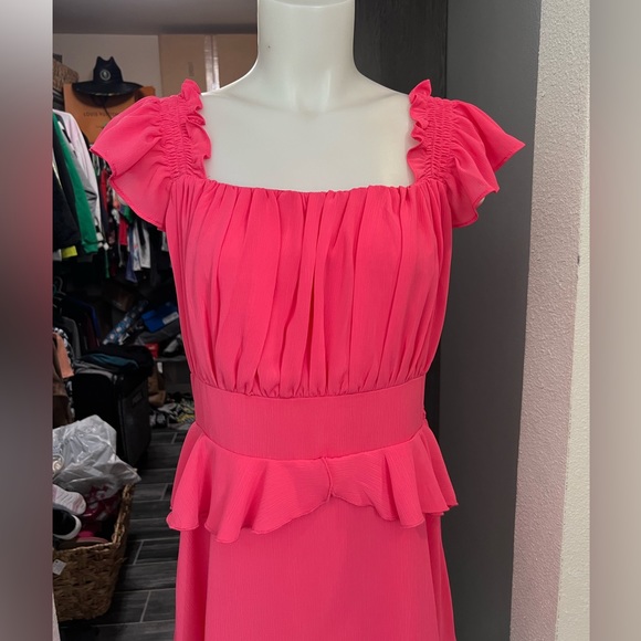 NWT Byinns Hot Pink Summer Ruffle Dress - Picture 2 of 12